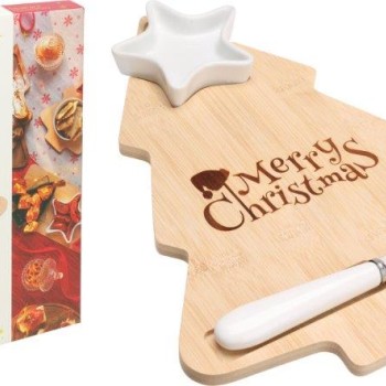 CHEESE PLATE WITH BOWL AND KNIFE