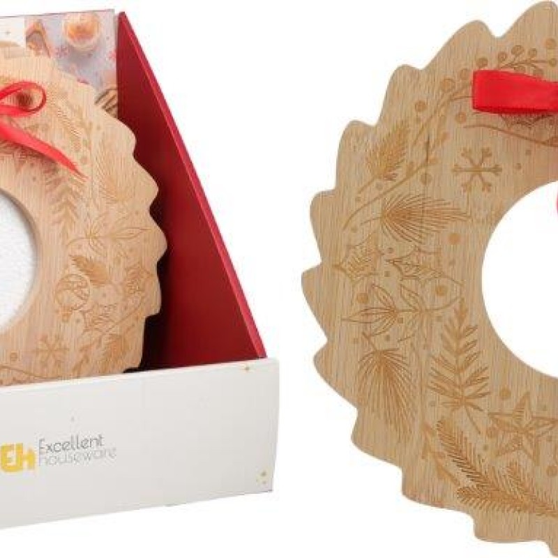 SERVING TRAY BAMBOO XMAS