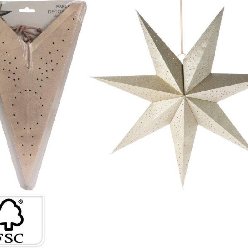 PAPER STAR 75CM C.GOLD