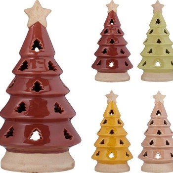 XMAS TREE 20CM 4ASS COLOR