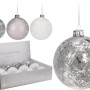 XMAS BALL 80MM SILVER WHITE 3A