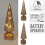 XMAS TREE GLASS LED 36CM BROWN 2ASS