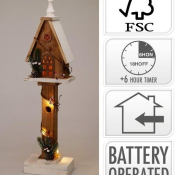 XMAS TREEHOUSE WITH LED 55CM