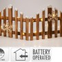 XMAS FENCE WITH LED BROWN 30CM