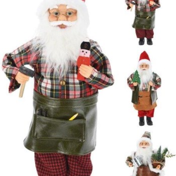 SANTA FIGURE 45CM 3ASS