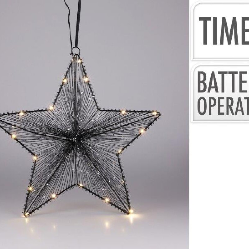 STAR 40CM MET LED EN SEQUINS