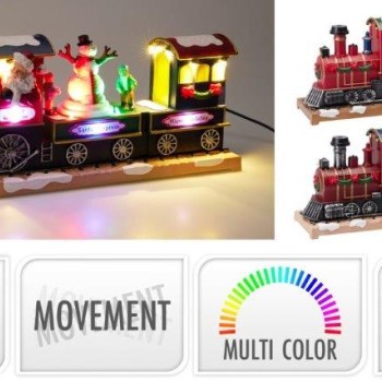 SANTA TRAIN WITH LED 2ASS