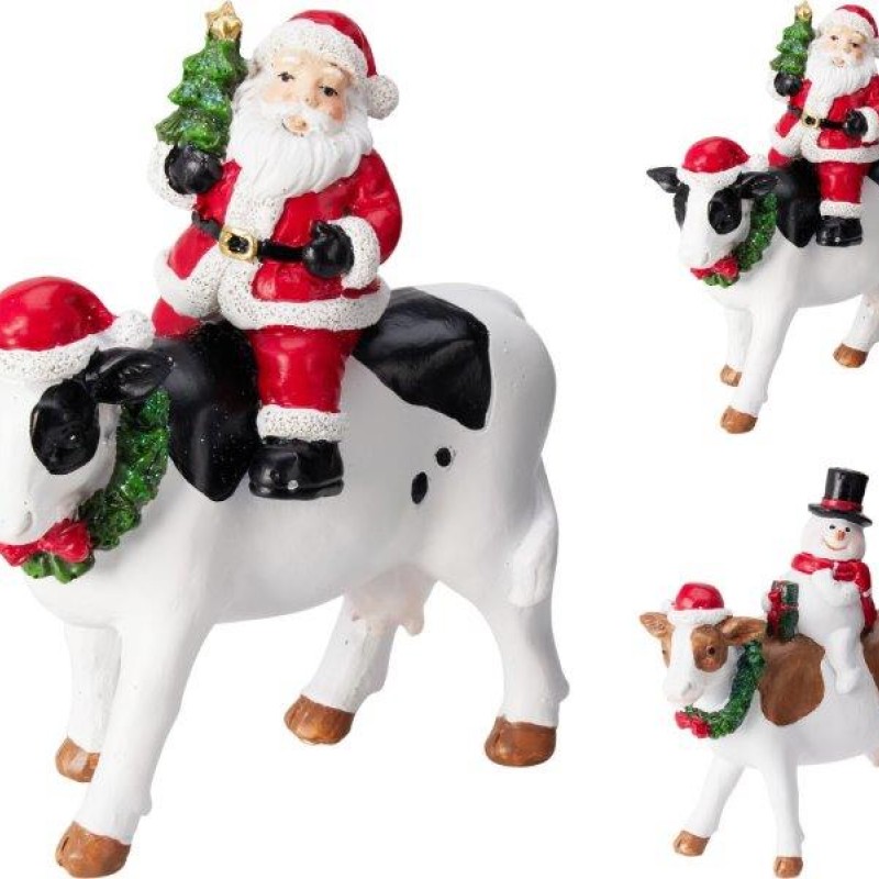 XMAS FIGURE COW ASSORTED DESIGN