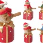 XMAS BIRD ON GIFTBOX 13CM 4ASS D