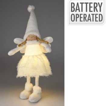 ANGEL GIRL W LED 69CM WHITE