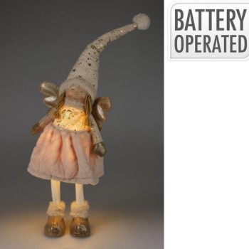 ANGEL GIRL W LED 69CM GOLD