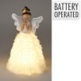 ANGEL WITH LED 22X36CM WHITE