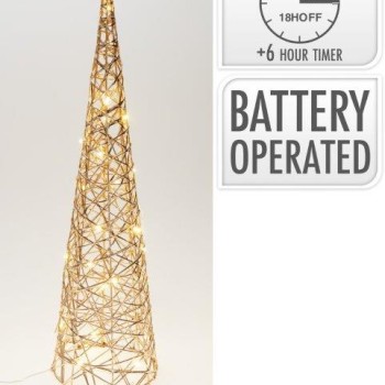 CONE 60CM WITH LED CHAMPAGNE
