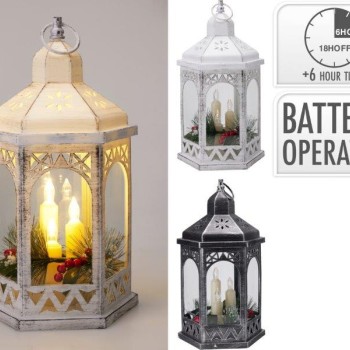 LANTERN 3 LED CANDLES 325MM
