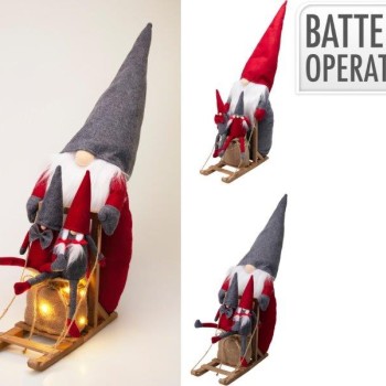 GNOME ON SLED 50CM LED