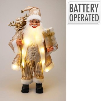 SANTA STANDING LED 60CM GOLD
