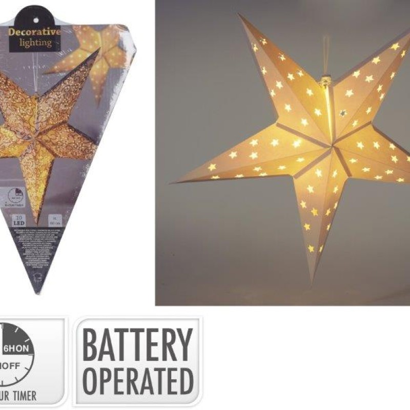 PAPER STAR LED 60CM WHITE