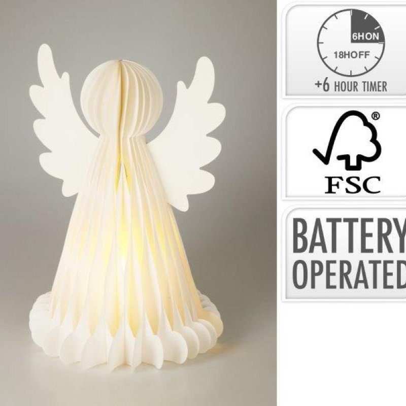 PAPER ANGEL 50CM LED WHITE