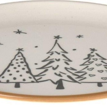 PLATE XMAS TREE 20CM