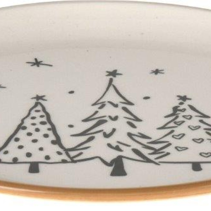 PLATE XMAS TREE 20CM