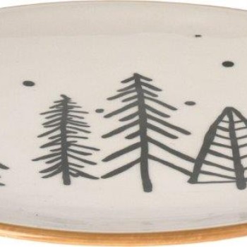 PLATE XMAS TREE 24CM