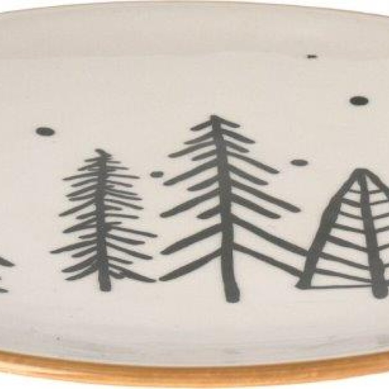 PLATE XMAS TREE 24CM