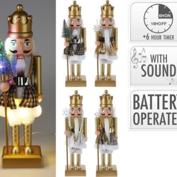 SOLDIER 40CM GOLD LED ASSORTED DESIGNS