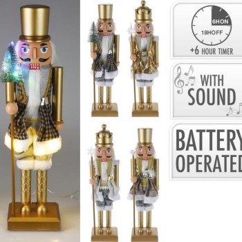 SOLDIER 57CM GOLD LED ASSORTED DESIGNS