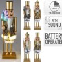 SOLDIER 57CM GOLD LED ASSORTED DESIGNS