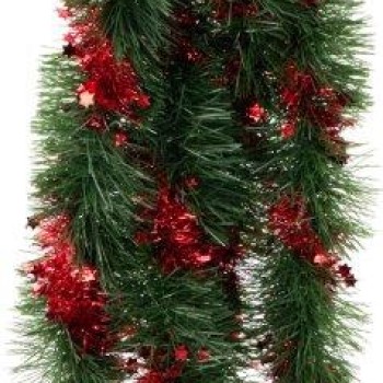 TINSEL GARLAND 270CM RED