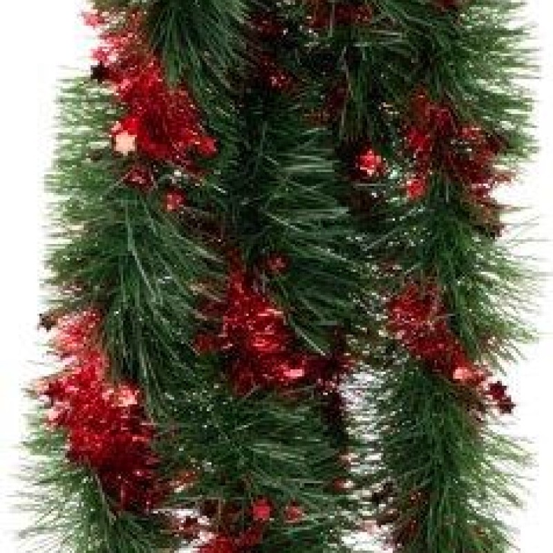 TINSEL GARLAND 270CM RED