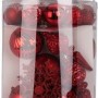 XMAS BALL SET 57PCS RED