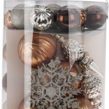 XMAS BALL SET 57PCS AMBER