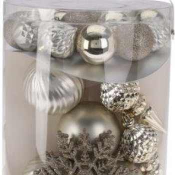 XMAS BALL SET 57PCS CHAMPAGNE