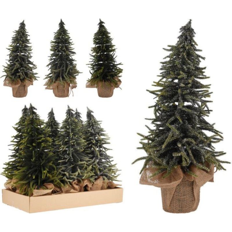 XMAS TREE IN POT 58CM ASSORTED DESIGN