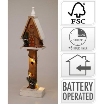 XMAS TREEHOUSE WITH LED 55CM