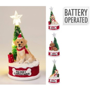 DOG XMAS DECO 165MM 3ASS D