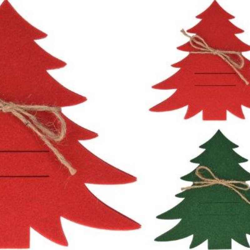 CUTLERY HOLDER XMAS TREE ASSORTED COLOURS