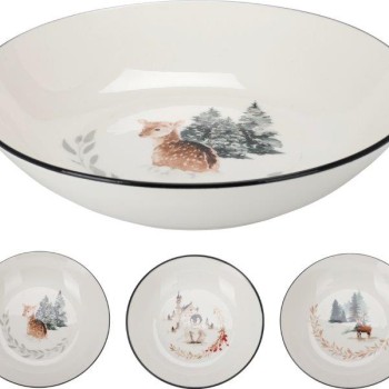 PLATE DEEP PORCELAIN 20CM ASSORTED DESIGN