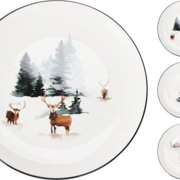 PLATE PORCELAIN 27CM ASSORTED XMAS DESIGNS