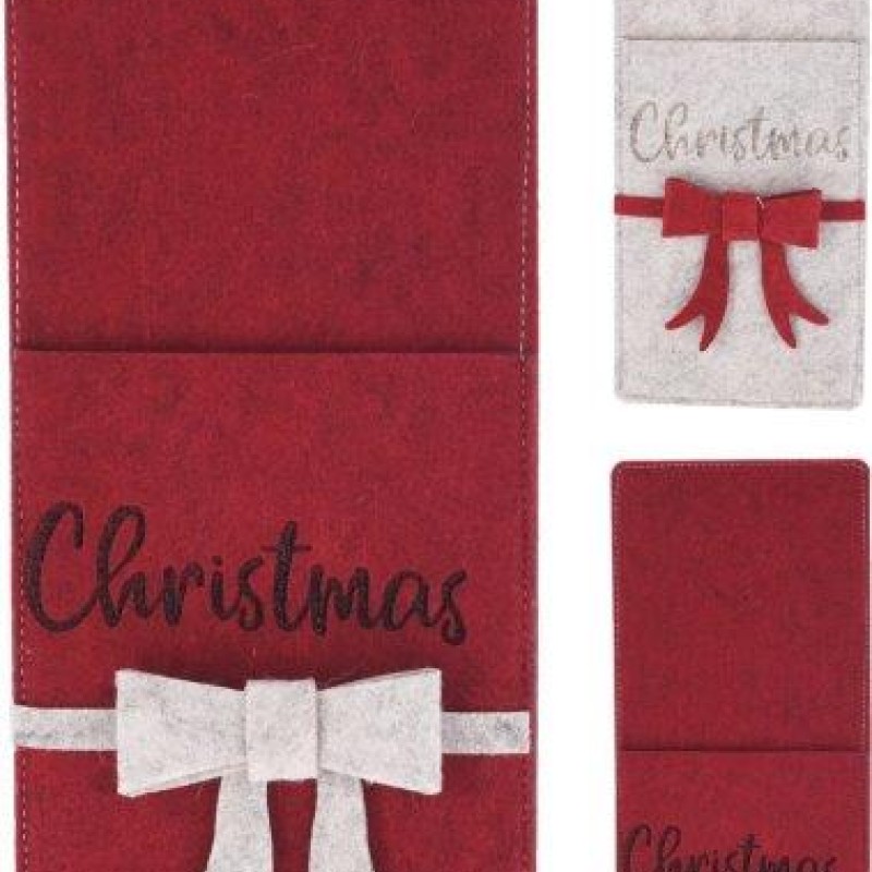 CUTLERY BAG BOW ASSORTED COLOURS