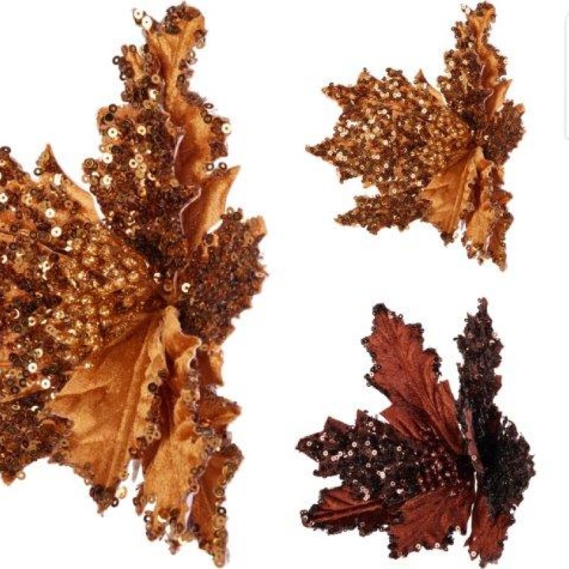 FLOWER WITH CLIP 23CM ASSORTED