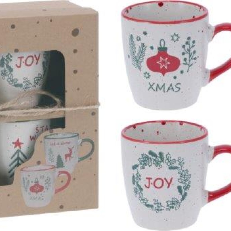 MUG STONEWARE 200ML ASSORTED DESIG