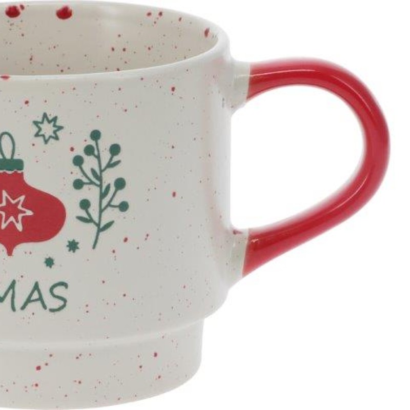 MUG STONEWARE SET 2 ASSORTED DESIGN