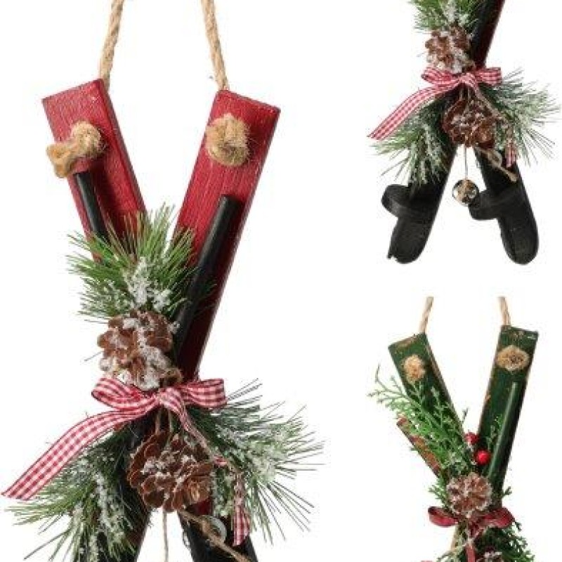SKI HANGING DECOR 30CM ASSORTED