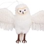 OWL HANGING DECOR 28CM WHITE