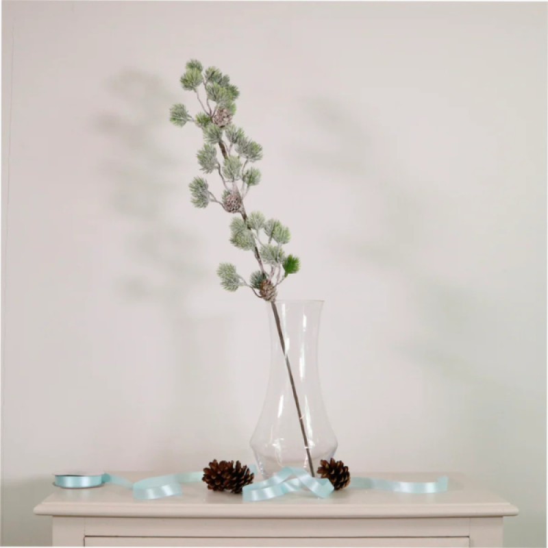 LOTUS: XMAS SNOWY LARCH STEM SNOWY GREEN