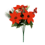 LOTUS: XMAS POINSETTIA BUNCH RED