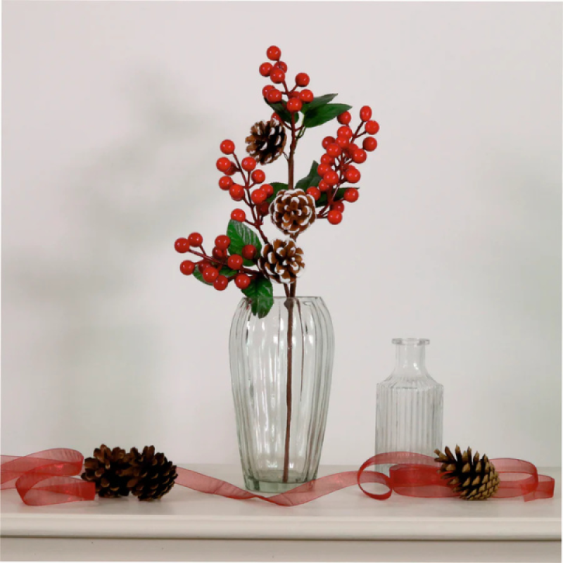 LOTUS: XMAS BERRY AND CONE RED