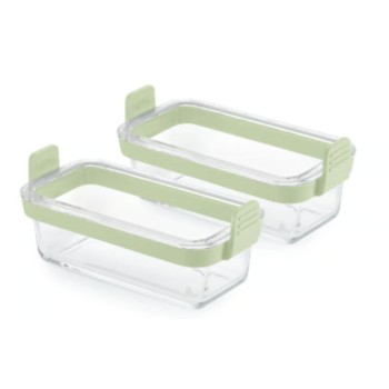 Lekue Air Fryer Dual Rectangular Glass Dishes